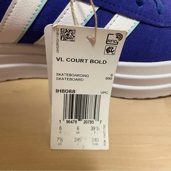 Adidas Women's Sneakers in Blue and White - Picture 5 of 6